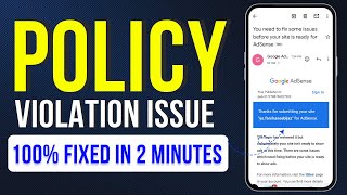 100% AdSense Policy Violation Issue Fixed 2025 | AdSense Active Dashboard New Method 2025