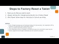 Connect 12 Tutorial No. 38: How to Factory Reset Your Tablet (v2.1)