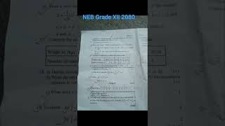 NEB Grade XII 2080(2023) For technical Stream Mathematics Garde Increment Examination🤗🤗☺️