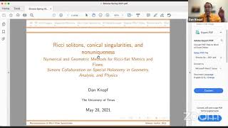 Dan Knopf:  Ricci Solitons, Conical Singularities, and Nonuniqueness