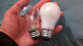 Clear vs frosted incandescent bulbs