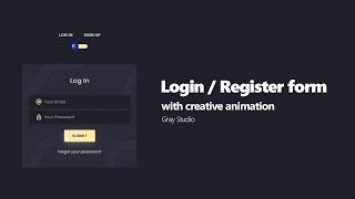 Speed code: Login / Register form with creative animation