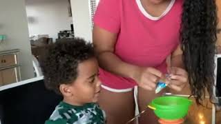 Angela Simmons & son