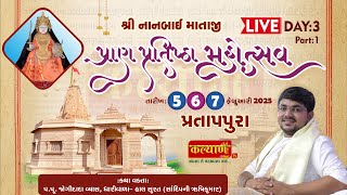 LIVE || Pran Pratishtha Mahotsav || Shree Jogidada Vyas || Pratappura, Mansa || Day 03, Part 01