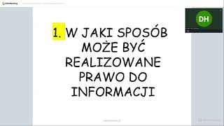 dr hab. Piotr Sitniewski - Prawne aspekty dostępu do informacji publicznej cz. 1