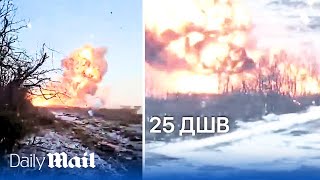 Russian BMP explodes during attack on Ukrainian trench after being hit by FPV drone