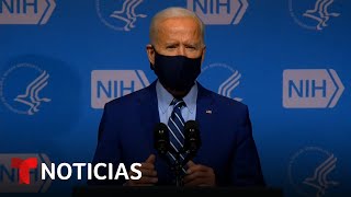 President Joe Biden and Vice President Kamala Harris visit the NIH | Noticias Telemundo