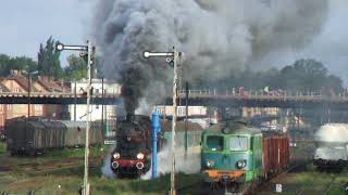 Wolsztyn, wyjazd Ok22-31 z pociągiem do Leszna, 28.08.2007.