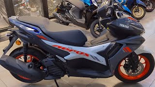 NEW YAMAHA AEROX 155 GRAY VERMILLION - WALKAROUND REVIEW