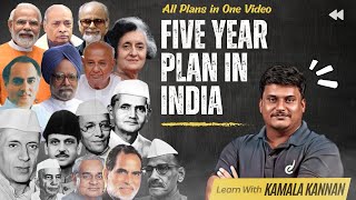 All Five Year Plans in one video - Indian Economy by KamalaKannan | TNUSRB SI 2023 |  Veranda Race