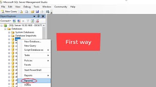 Two ways to rename SQL server database