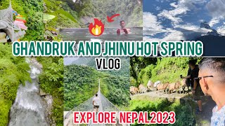 From Ghandruk to Jhinu Hot Springs Vlog {by walking Day2🇳🇵#lucky #traveller