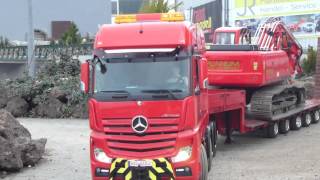 RC TRUCK HEAVY HAULAGE ACTROS BY SCALEART AT RC CONSTRUCTION SITE