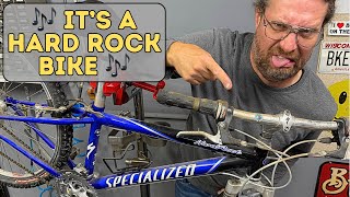 This FILTHY, unridden Hard Rock is PERFECT for a kid. Some cleaning, fresh lube and a good tuneup!