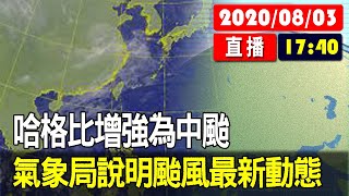 【現場直擊】哈格比增強為中颱　氣象局說明颱風最新動態 20200803