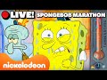 🔴 LIVE: SpongeBob's Most Extreme Weather Marathon! 🔥❄️ | Nickelodeon