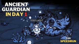 How to rush Ancient Guardian day 1 as Wigfrid (Unseeded, No science) - Don't Starve Together | DST