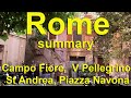 Rome Campo Fiore V Pellegrino S Andrea P Navona