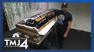 Casket wrapping becoming new popular way to memorialize loved ones
