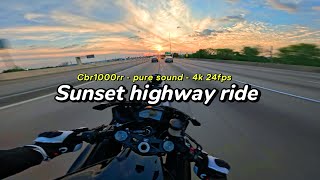 PURE SOUND + BEAUTIFUL SUNSET | CBR1000RR | 4K 24FPS