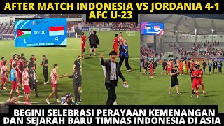 AFTERMATCH INDONESIA VS JORDANIA 4-1. BEGINI SELEBRASI KEMENANGAN DAN SEJARAH BARU TIMNAS DI ASIA