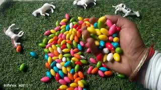 Satisfying Video l Mixing Candy  with Rainbow Skittles & Magic Slime gola #3