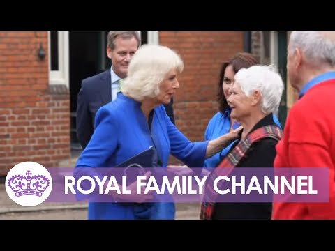 Queen Camilla welcomes Dame Judi Dench to Hampton Court Palace