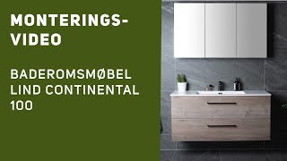 Monteringsveiledning | Lind Continental 100 m/enkel servant baderomsmøbel