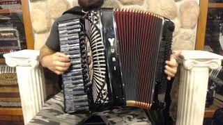 4883 - Black Gold Yuri Lemeshev Custom Piano Accordion LMMH 41 120 $2999