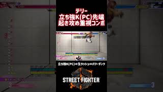 【SF6】テリー 立ち強K(先端)起き攻め重視コンボ❗️#スト6 #スト6解説