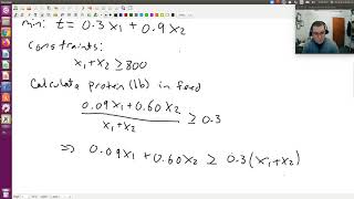 Linear Programming (Diet) Example