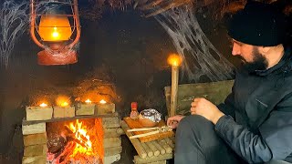 Spending one Day at my Dugout | Some improvement of Shelter for Survival | Good dinner
