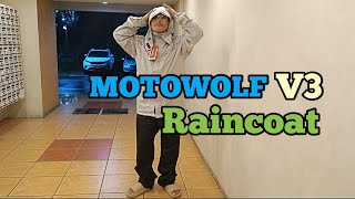 MOTOWOLF V3 raincoat full video initial review