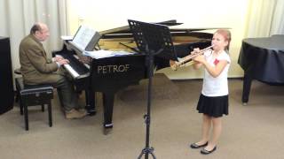 Eliška Faltysová, 6 year old trumpet kid playing    P. Baldassari:  Sonata  - Grave