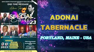 REUNIONS SPECIALES (PÂQUES 2023) - PORTLAND, ME  - USA | ADONAI TABERNACLE