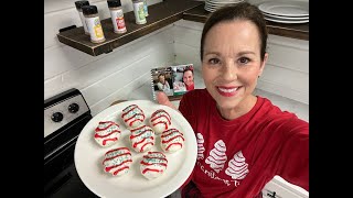 Making Christmas cake balls our of Little Debbie Christmas Tree cakes | Semi-homemade dessert