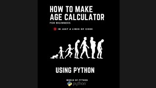 Age Calculator in python | How to create Age calculator python | World of Python #shorts