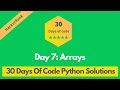 HackerRank Day 7: Arrays problem solution in Python | 30 Days Of Code problems solutions