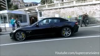 BMW M6 HUGE acceleration + LOUD Maserati GranCabrio in Monaco