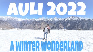 joshimath auli a winter wonderland 2022 #auli #joshimath #snow