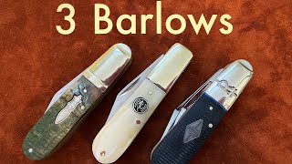 3 Barlows from Frost Cutlery, Rough Ryder, and Marbles