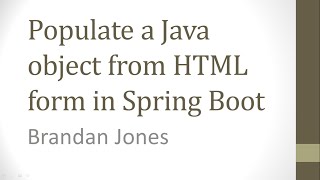 Populate a Java object from HTML with Thymeleaf in Spring Boot; send DTO to Service