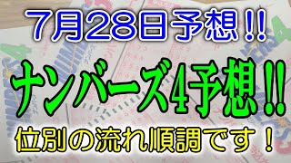 ろんのすけ超👍【ナンバーズ4】2023年7月28日予想‼