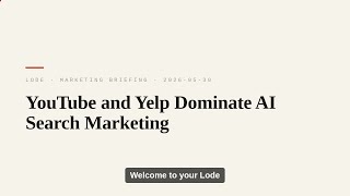 YouTube Mentions Rule AI Search & Yelp Dominates Local Discovery