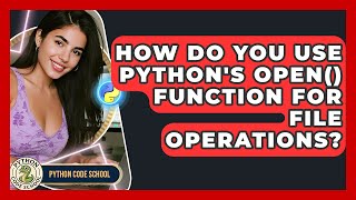 How Do You Use Python's Open() Function For File Operations? - Python Code School