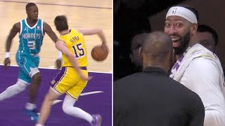 LeBron & AD Hilarious Reactions to Austin Reaves' Behind-the-Back Layup 😂