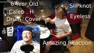 Slipknot - Drum Cover | Caleb H - Age 6 Amazing REACTION !!