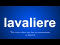 the correct pronunciation of lavishers in English.