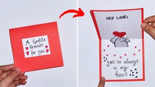 DIY Pop-up Love Card For Valentine's Day💞 Cute Gift Idea💞BFF Gifts💞l love you Card