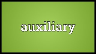 Auxiliary Meaning